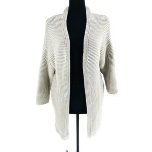 Mod Ref Womens L Chunky Knit Heavyweight Cardigan Sweater Pockets Open Long Line